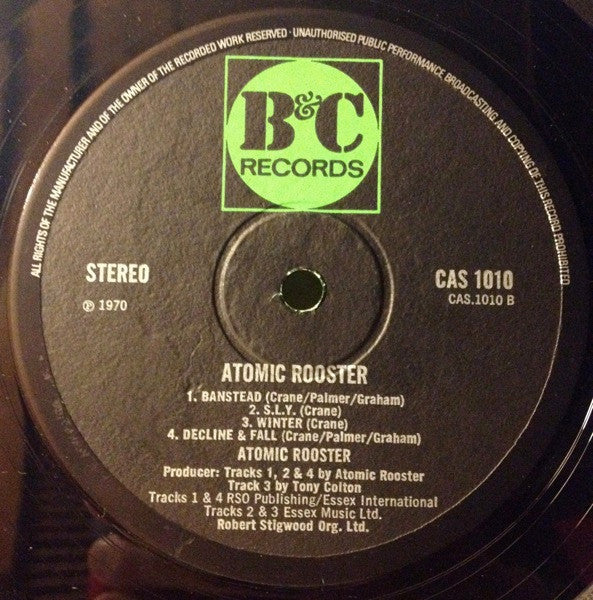 Atomic Rooster : Atomic Rooster (LP, Album, Lar)