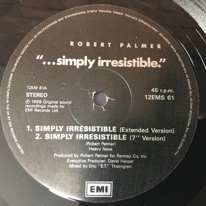 Robert Palmer : ...Simply Irresistible (Extended Version) (12", Single, Wit)