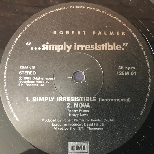 Robert Palmer : ...Simply Irresistible (Extended Version) (12", Single, Wit)