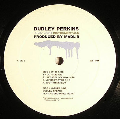 Dudley Perkins : A Lil' Light Instrumentals (2xLP, Album)