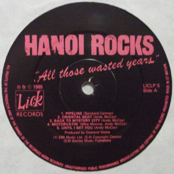 Hanoi Rocks : All Those Wasted Years 2xLP, Album (NM or M- / VG+)