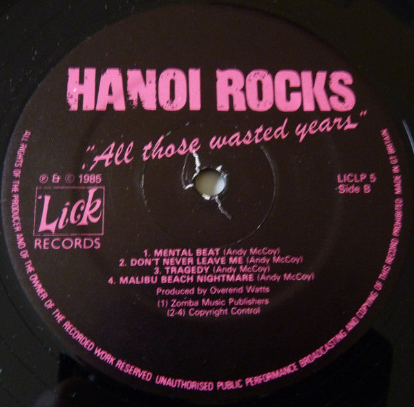 Hanoi Rocks : All Those Wasted Years (2xLP, Album)