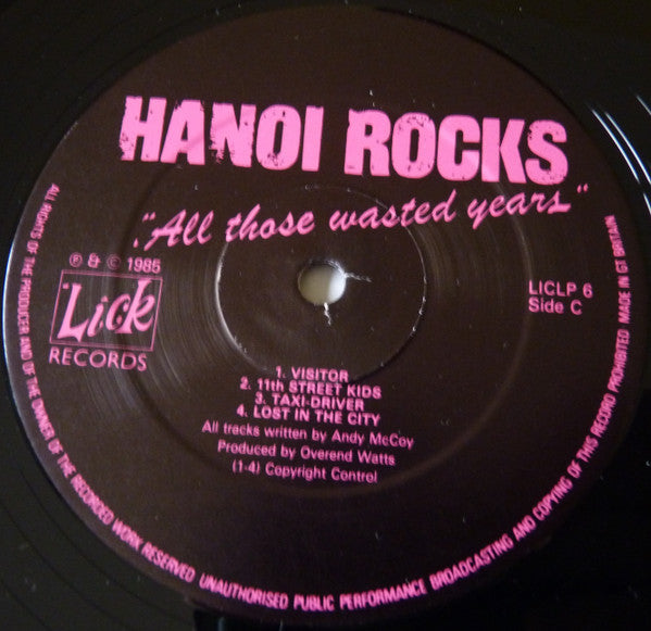 Hanoi Rocks : All Those Wasted Years 2xLP, Album (NM or M- / VG+)