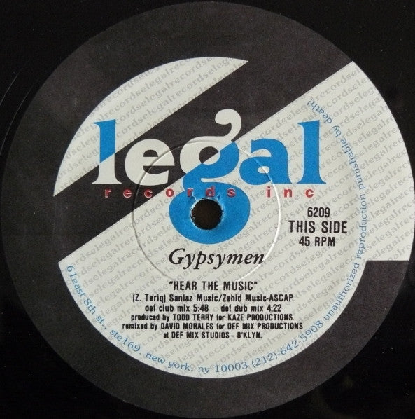 Gypsymen : Hear The Music / Bounce (12")