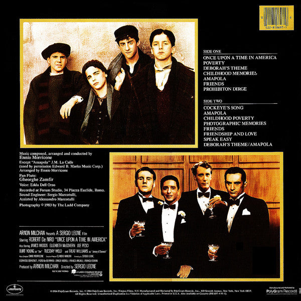 Ennio Morricone : Once Upon A Time In America (Original Motion Picture Soundtrack) (LP, Album)