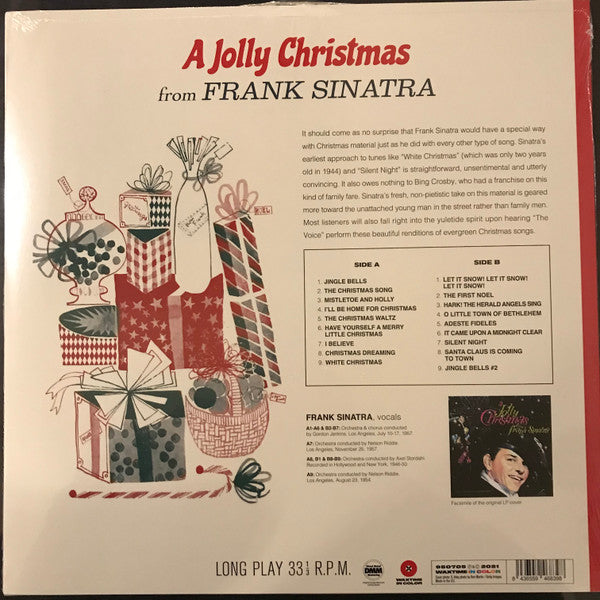 Frank Sinatra : A Jolly Christmas From Frank Sinatra (LP, Album, Whi)