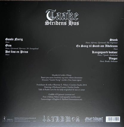 Taake : Stridens Hus (LP, Album, Ltd, RE, Cle)