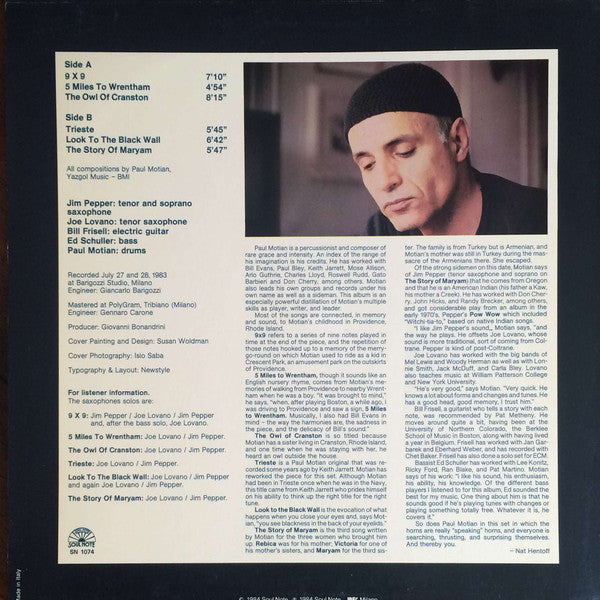 Paul Motian : The Story Of Maryam (LP, Album)