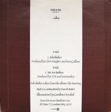 Tears For Fears : Pale Shelter (7", Single, S/Edition, Whi)