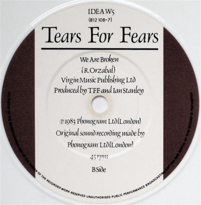 Tears For Fears : Pale Shelter (7", Single, S/Edition, Whi)