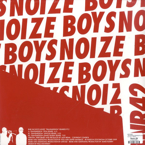 Boys Noize : Transmission (Remixes Pt.2) (12")