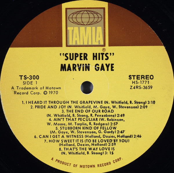 Marvin Gaye : Super Hits (LP, Comp, Ind)