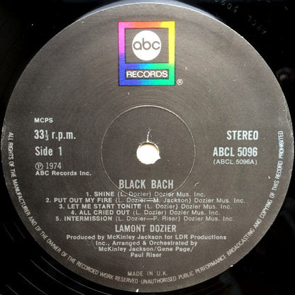 Lamont Dozier : Black Bach (LP, Album)