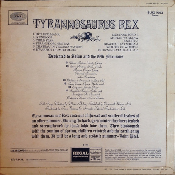 Tyrannosaurus Rex : My People Were Fair And Had Sky In Their Hair... But Now They're Content To Wear Stars On Their Brows (LP, Album)