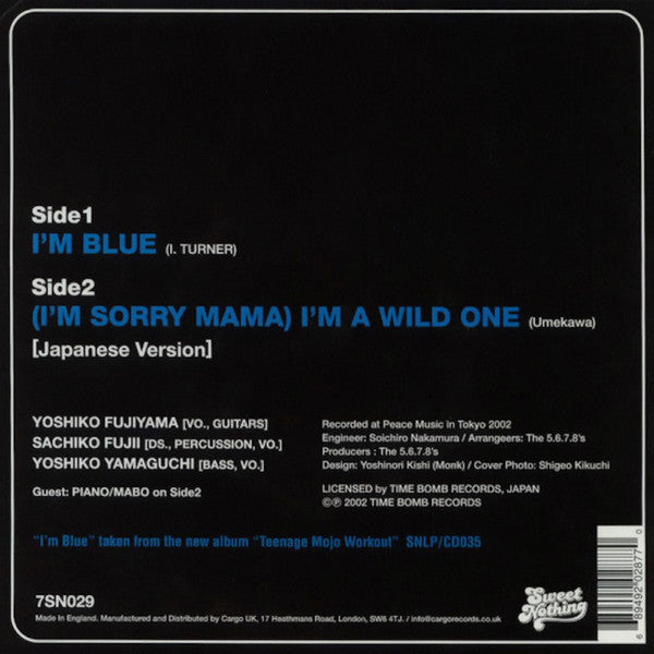 The 5.6.7.8's : I'm Blue (7", Single)