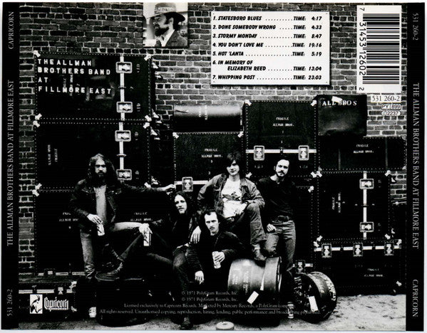 The Allman Brothers Band : The Allman Brothers Band At Fillmore East (CD, Album, RE, RM)