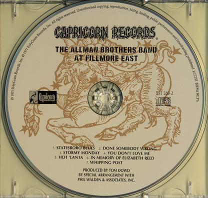 The Allman Brothers Band : The Allman Brothers Band At Fillmore East (CD, Album, RE, RM)