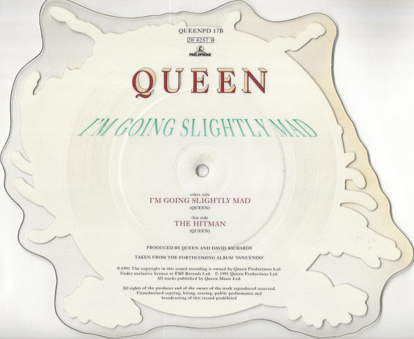 Queen : I'm Going Slightly Mad (7", Shape, Single, Pic)