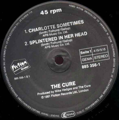 The Cure : Charlotte Sometimes (12", Maxi, RE)