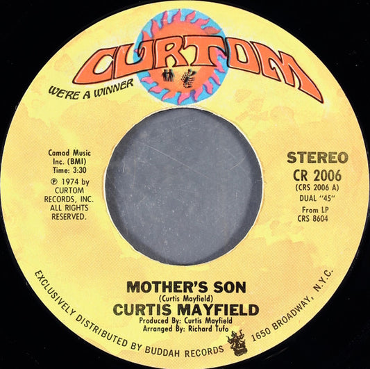 Curtis Mayfield : Mother's Son (7", Single, Styrene, Pit)