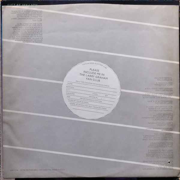 Larry Graham : Just Be My Lady (LP, Album, All)