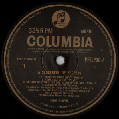 Pink Floyd : A Saucerful Of Secrets (LP, Album, Mono, RE, RM, 180)