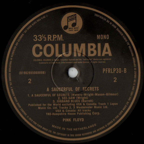 Pink Floyd : A Saucerful Of Secrets (LP, Album, Mono, RE, RM, 180)