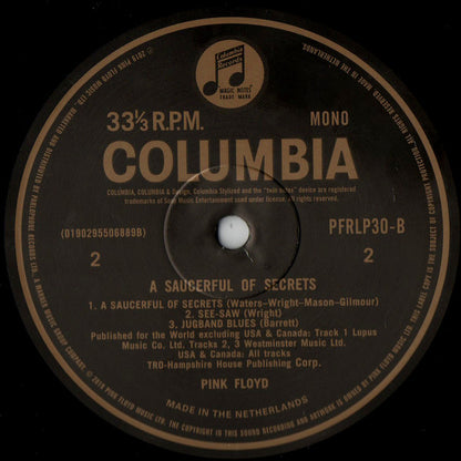 Pink Floyd : A Saucerful Of Secrets (LP, Album, Mono, RE, RM, 180)