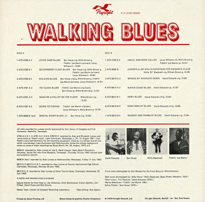 Various : Walking Blues (LP, Album, Mono)
