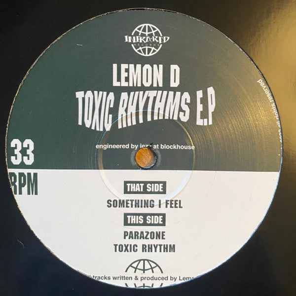 Lemon D : Toxic Rhythms E.P (12", EP, RE)