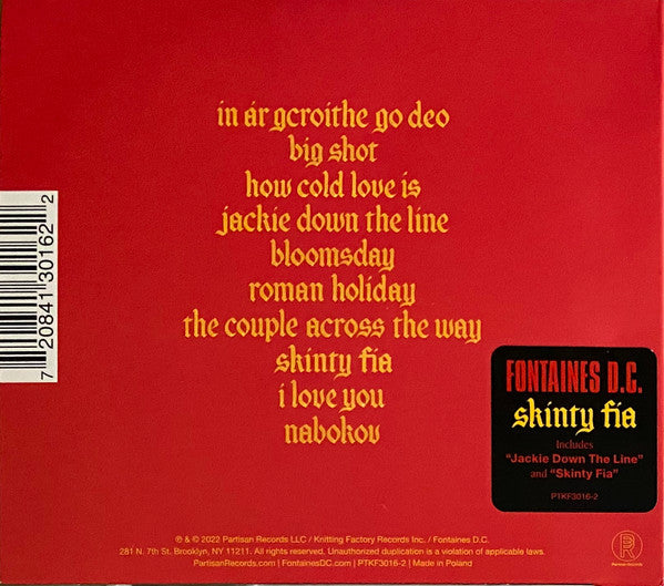 Fontaines D.C. : Skinty Fia (CD, Album)