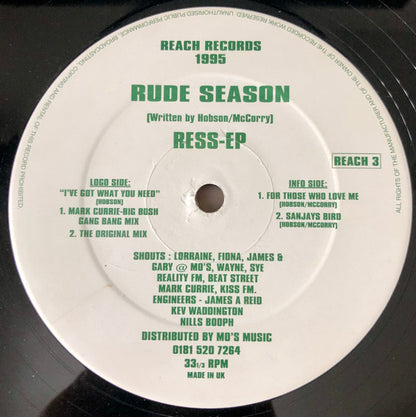 Rude Season : Ress EP (12", EP)