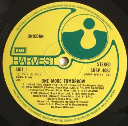 Unicorn (12) : One More Tomorrow (LP, Album)