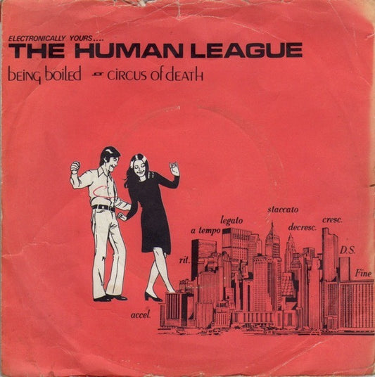 The Human League : Being Boiled / Circus Of Death (7", Single, Mono, RE, Sol)