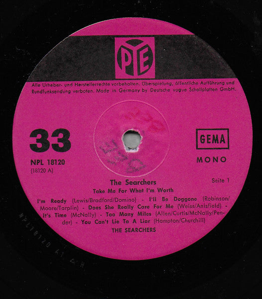 The Searchers : Take Me For What I'm Worth (LP, Album, Mono)