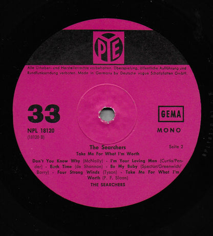 The Searchers : Take Me For What I'm Worth (LP, Album, Mono)