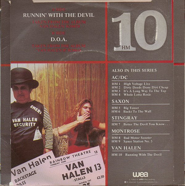 Van Halen : Runnin' With The Devil (7", RE)