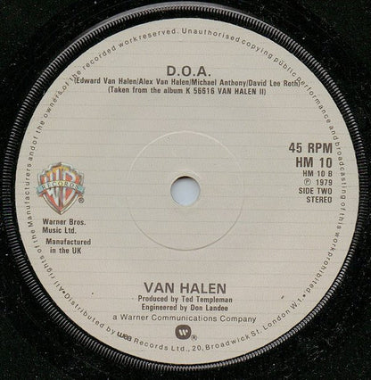 Van Halen : Runnin' With The Devil (7", RE)