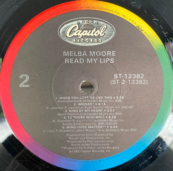 Melba Moore : Read My Lips (LP, Album, Jac)