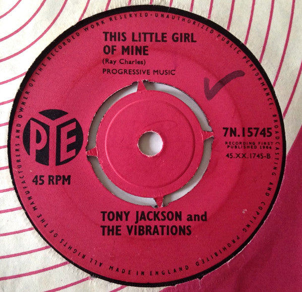 Tony Jackson & The Vibrations : You Beat Me To The Punch / This Little Girl Of Mine  (7", 4-P)