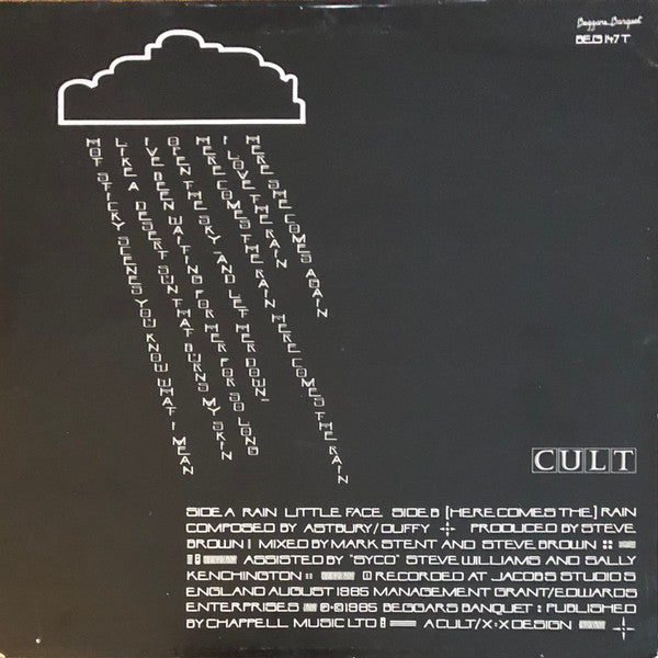 The Cult : Rain (12", Single, Dam)
