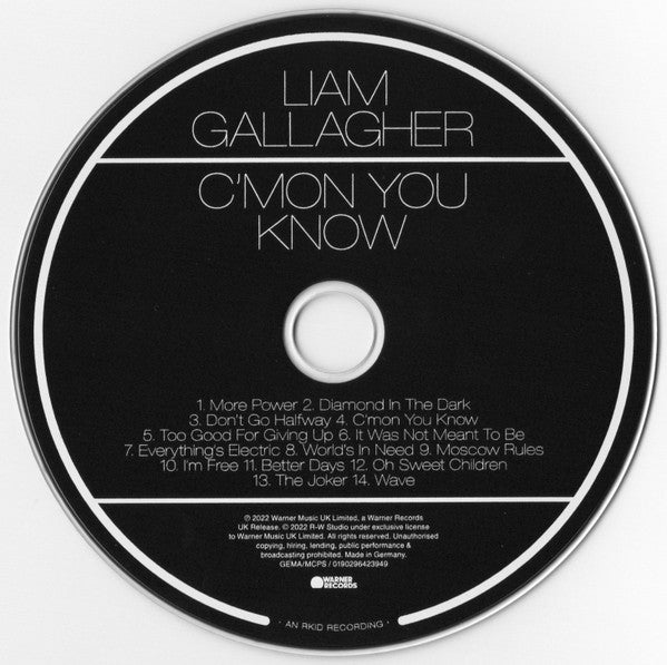 Liam Gallagher : C’mon You Know (CD, Dlx, Dig)