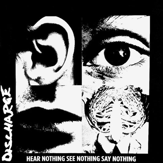 Discharge : Hear Nothing See Nothing Say Nothing (LP, Album, Ltd, RE, Whi)