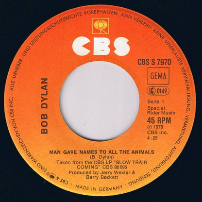 Bob Dylan : Man Gave Names To All The Animals (7", Single)