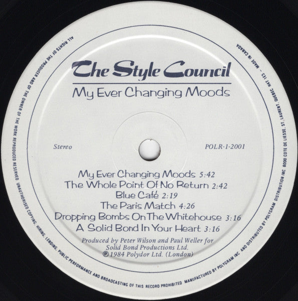 The Style Council : My Ever Changing Moods (LP, Album)