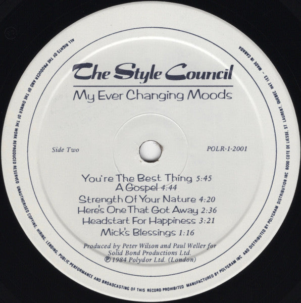 The Style Council : My Ever Changing Moods (LP, Album)