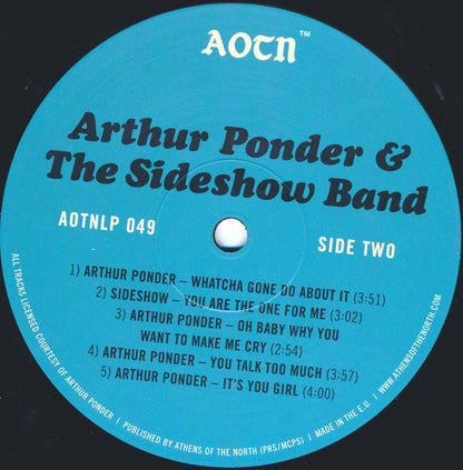 Arthur Ponder & Side Show : Arthur Ponder & The Sideshow Band (LP, Comp)