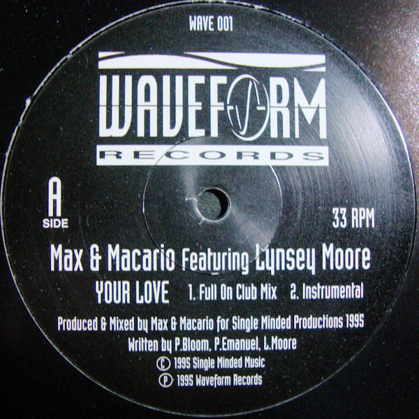 Max & Macario Featuring Lynsey Moore : Your Love (12")