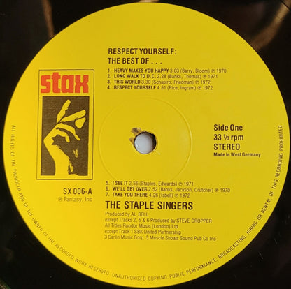 The Staple Singers : Respect Yourself: The Best Of The Staple Singers (LP, Comp)