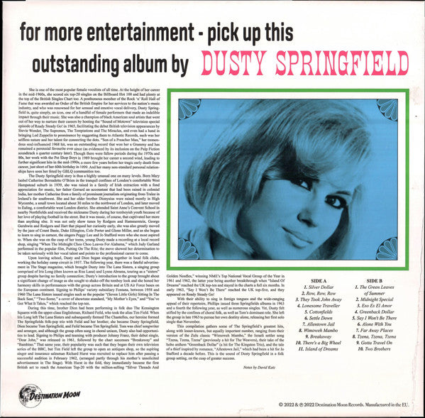 Dusty Springfield : Faraway Places: Her Early Years With The Springfields 1962-1963 (LP, Comp, Whi)